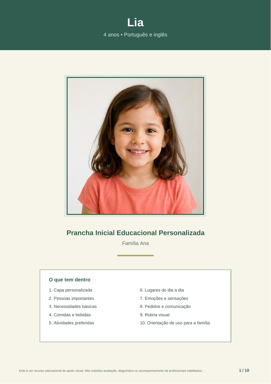Página 1 do material: Capa personalizada